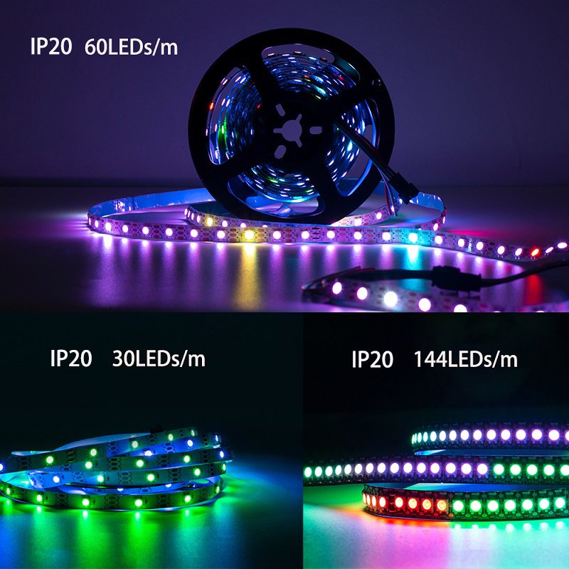 Addressable WS2812b WS2812 Tira Led WS 2812 IC 5V 30led 60led 144led 30 60 144 Pixel IP65 IP67 IP68 Waterproof RGB LED Strip