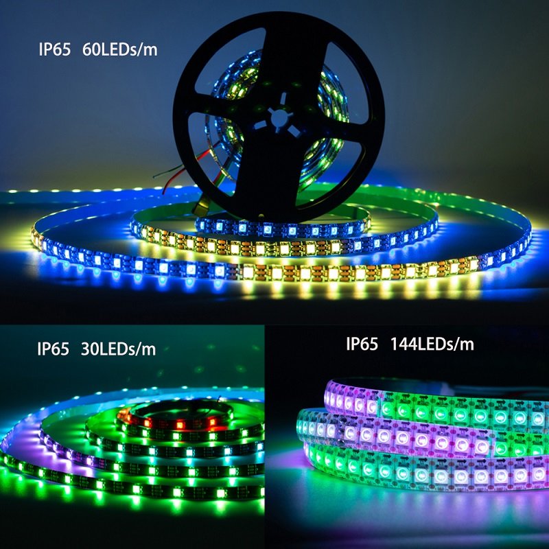 Addressable WS2812b WS2812 Tira Led WS 2812 IC 5V 30led 60led 144led 30 60 144 Pixel IP65 IP67 IP68 Waterproof RGB LED Strip