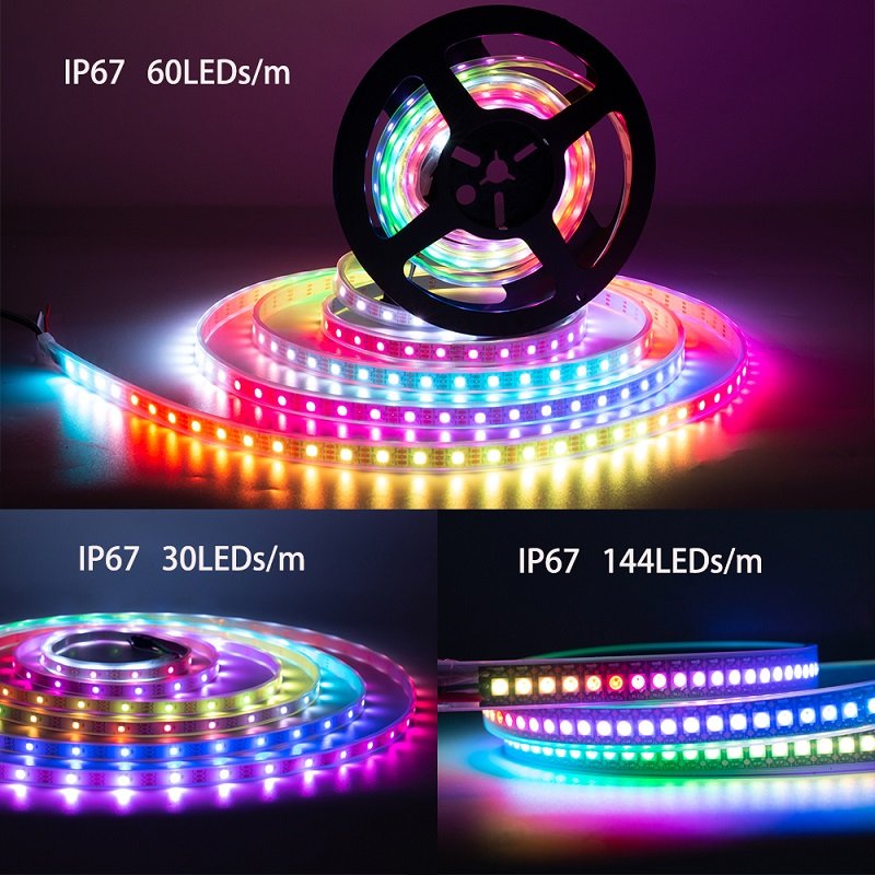 Addressable WS2812b WS2812 Tira Led WS 2812 IC 5V 30led 60led 144led 30 60 144 Pixel IP65 IP67 IP68 Waterproof RGB LED Strip
