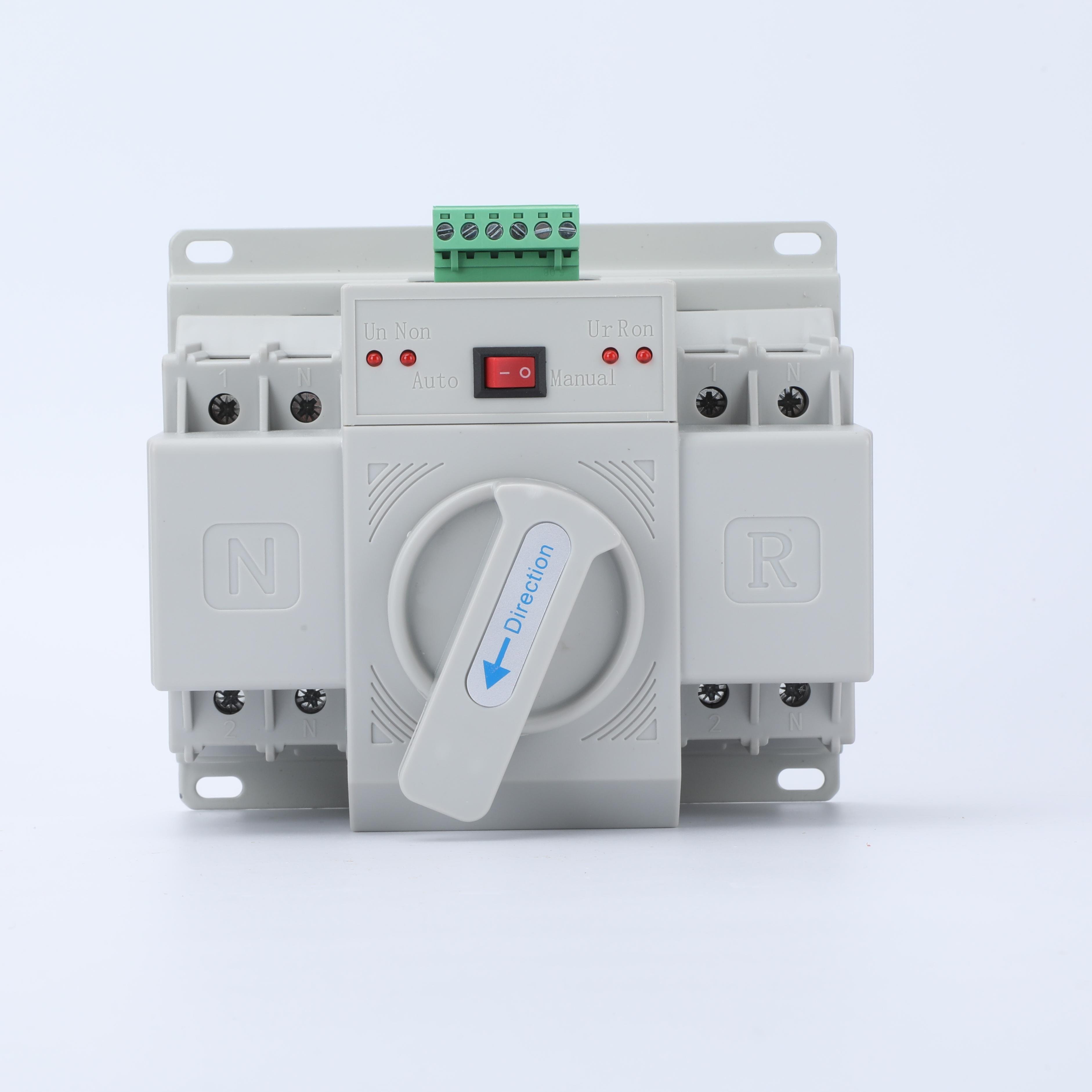 4P 63A ATS 220V 230V 4 Pole 63 AMP 50/60Hz Auto/Manual Dual Power Automatic Transfer Switch