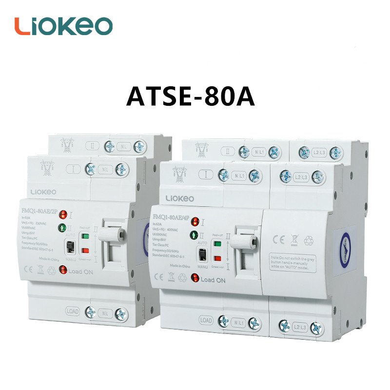 Din Rail 2P 4P ATS Millisecond Level 220V Dual Power Automatic Transfer Switch Electrical Selector Switches Uninterrupted Power