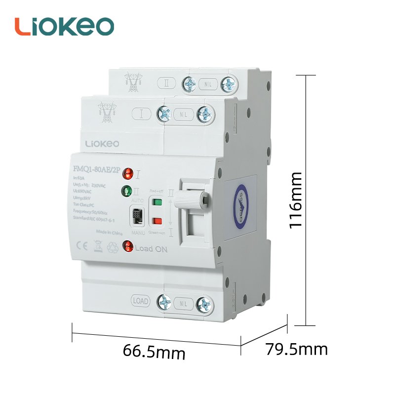 Din Rail 2P 4P ATS Millisecond Level 220V Dual Power Automatic Transfer Switch Electrical Selector Switches Uninterrupted Power