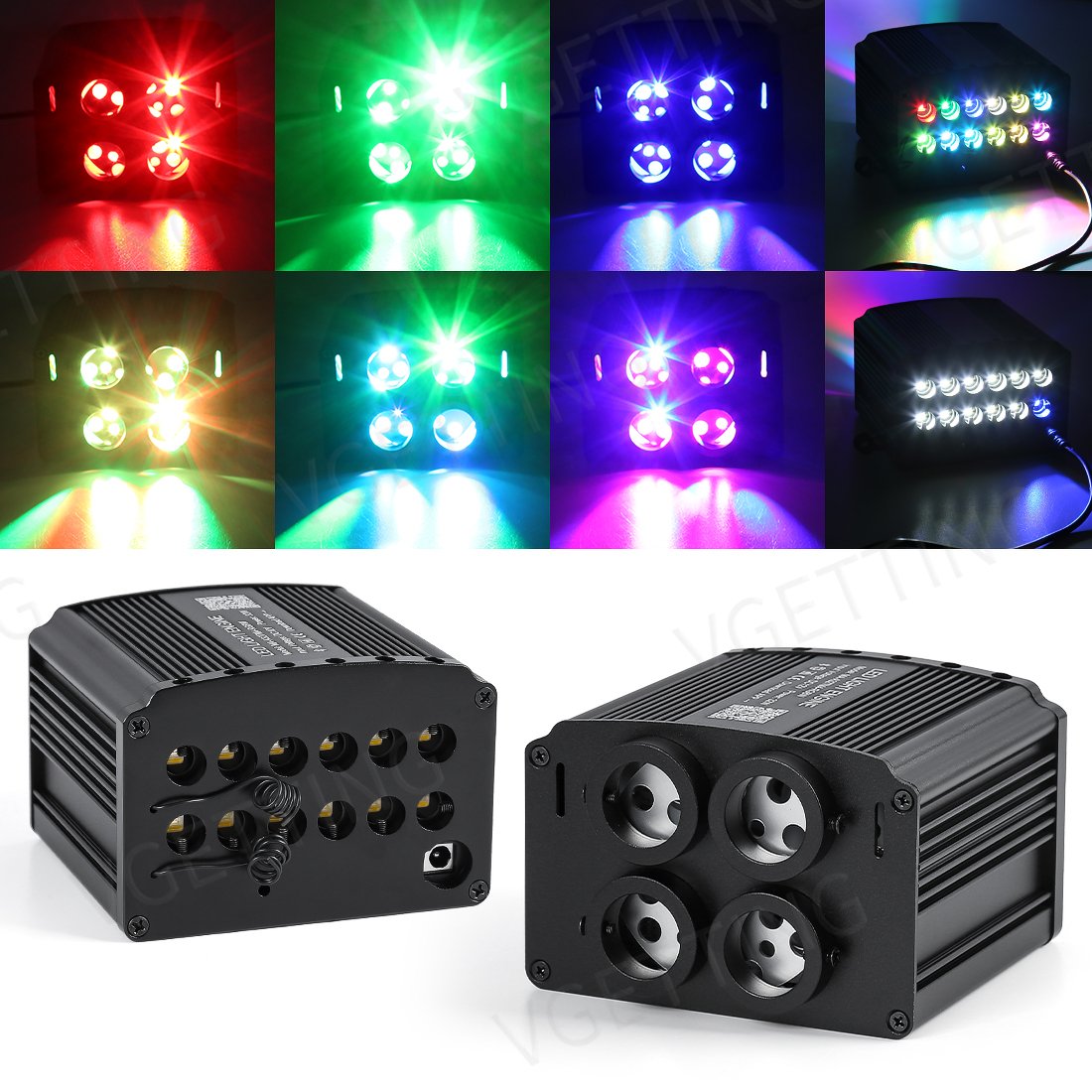 32W RGBW 4 Head Light Source Engine Driver for LED Fiber Optic Star Ceiling Light Home Car Star Shooting Effect Meteor Engine