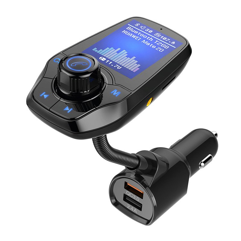 Multifunction Wireless BT5.0 Car MP3 Player T43 FM Transmitter Audio Bluetooth Adapter