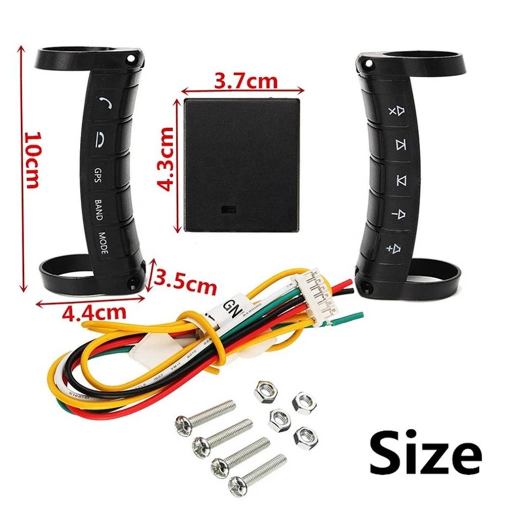 Jmance Universal Square Steering Wheel Control Button for Car Radio Android Multimedia Navigation Wireless Remote Button