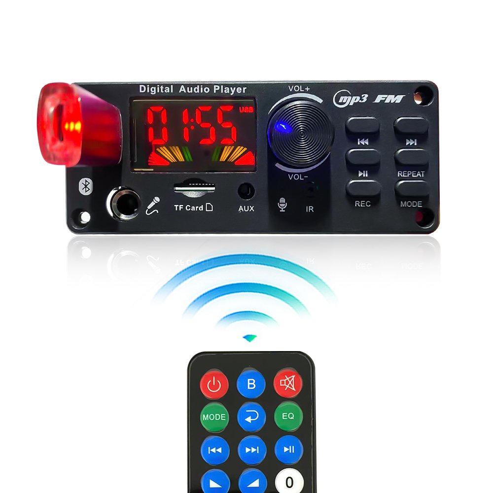 12V MP3 Decoder Board Wireless Bluetooth 5.1 Car Player USB TF FM Radio Module for Car Audio Kit