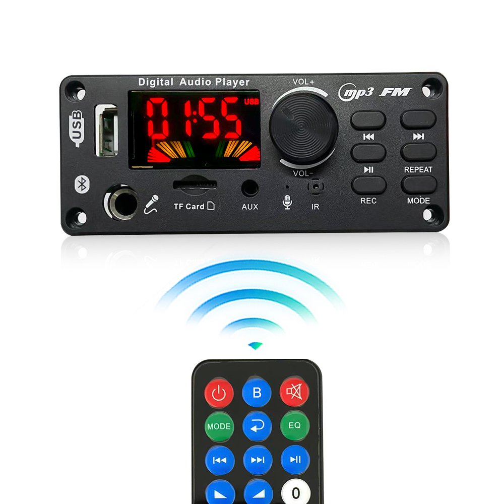 12V MP3 Decoder Board Wireless Bluetooth 5.1 Car Player USB TF FM Radio Module for Car Audio Kit
