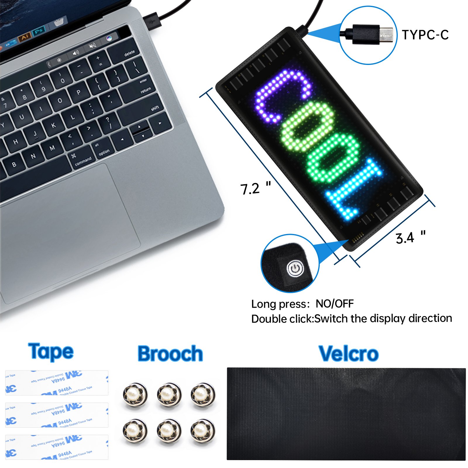 Colorful Flexible Display Skin Kit Curved Soft Board Rolling Custom Advertising Led Screen for Clothing Bag