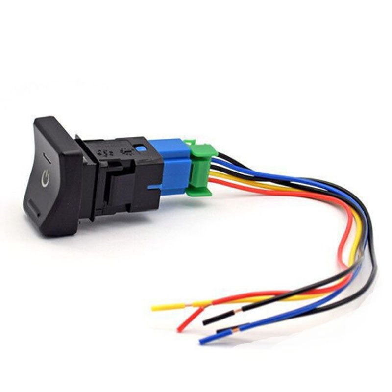 Factory Custom on Off Led Lighted Starter Switches 12V Dual Light Backlit Push Button Switch for Toyota Series