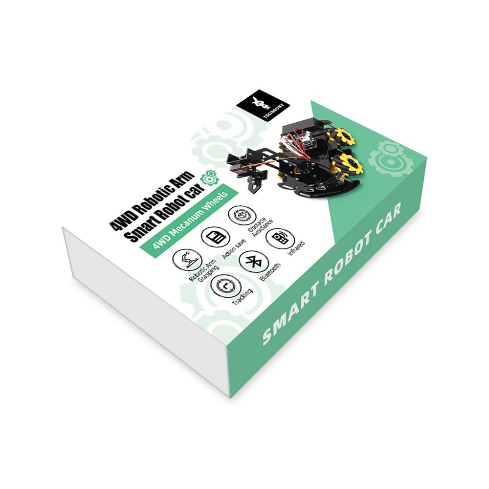 Factory Supply Wholesale Mcnamee Wheel Robotic Arm Bluetooth Smart Obstacle Avoidance Smart Car Programming Kit for Arduino