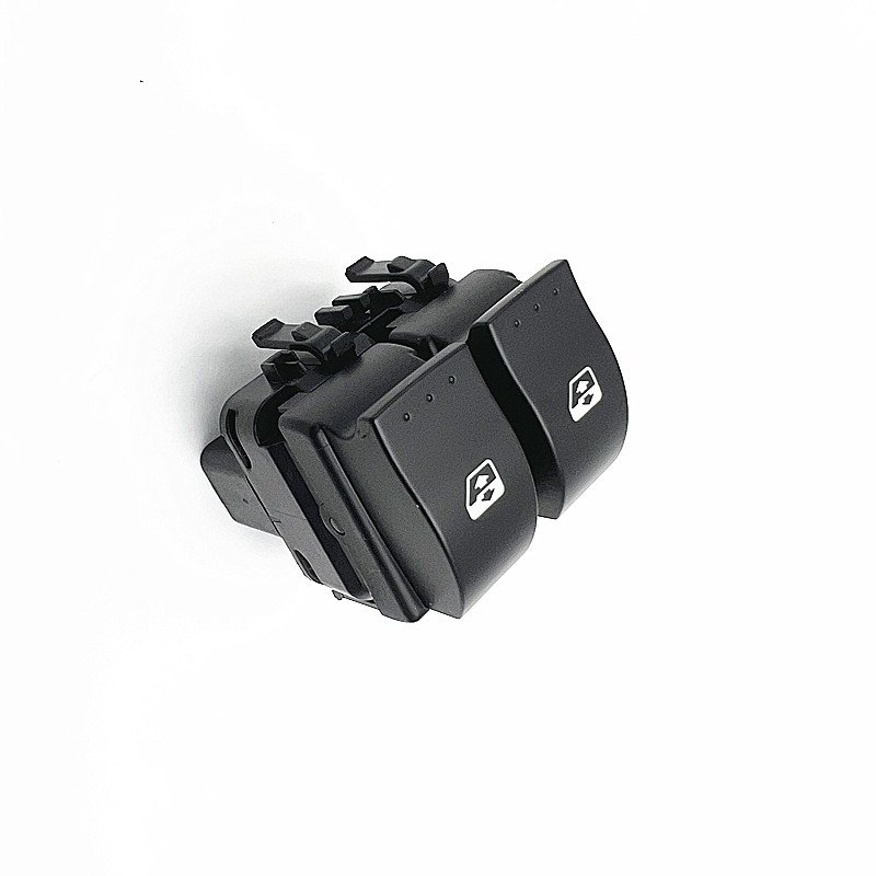 JHB056C 8200060045 8200 060 045 Scenic Megane Car Window Lifter Switch Black Bottom Red Light Double Button ABS Plastic
