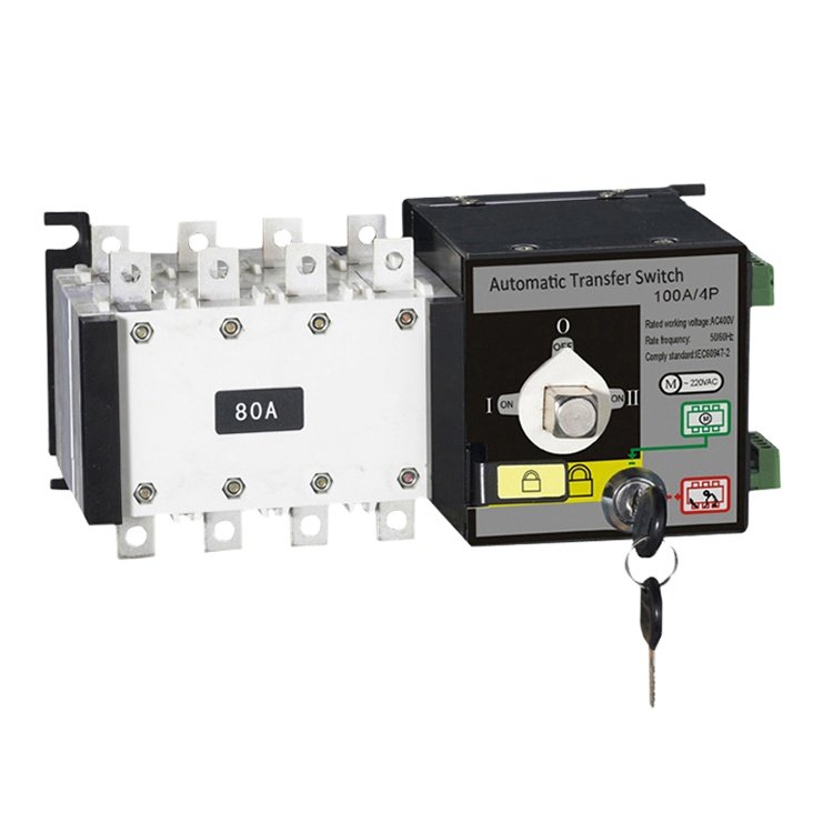 Yuye Auto Transfer Socomec 220V Manual Change Over 3 to 4 Poles 100 Amp 110 240v with Box Rs 485 Switch