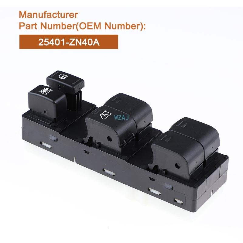 Front Left Driver Side Master Power Window Switch 25401ZNA -ZNA for Altima 2007-2012 3.5L 2.5L
