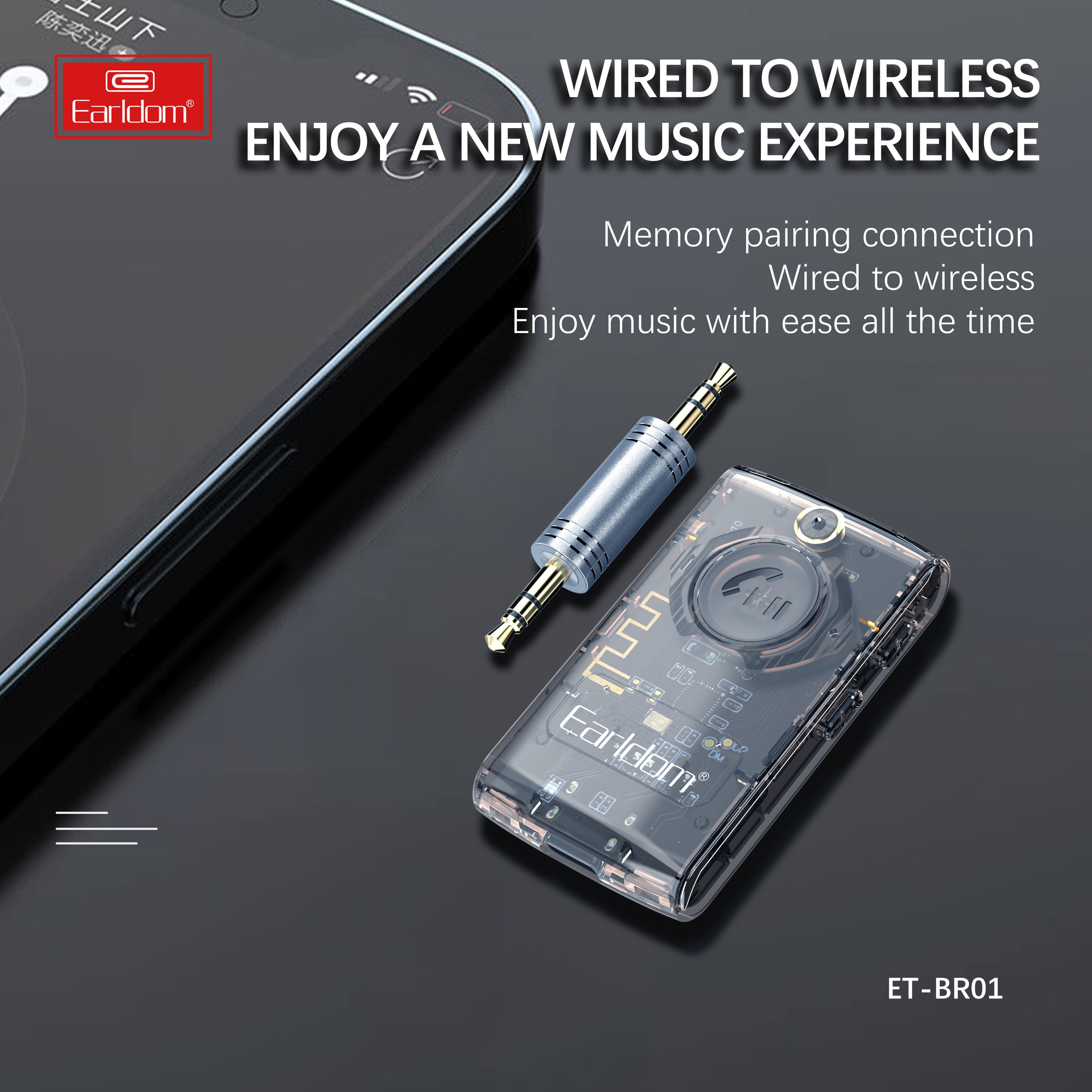 Bluetooth Aux Adapter Dongle 3.5mm Jack Car Music Aux Bluetooth 5.3 Handsfree Kit for Car bluetooth Audio Receiver