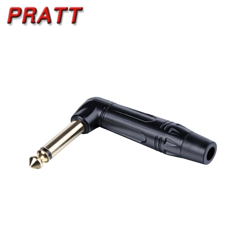 PRATT High Quality Right Angle 3.5mm Stereo Audio Jack Plug Connector Audio Plug