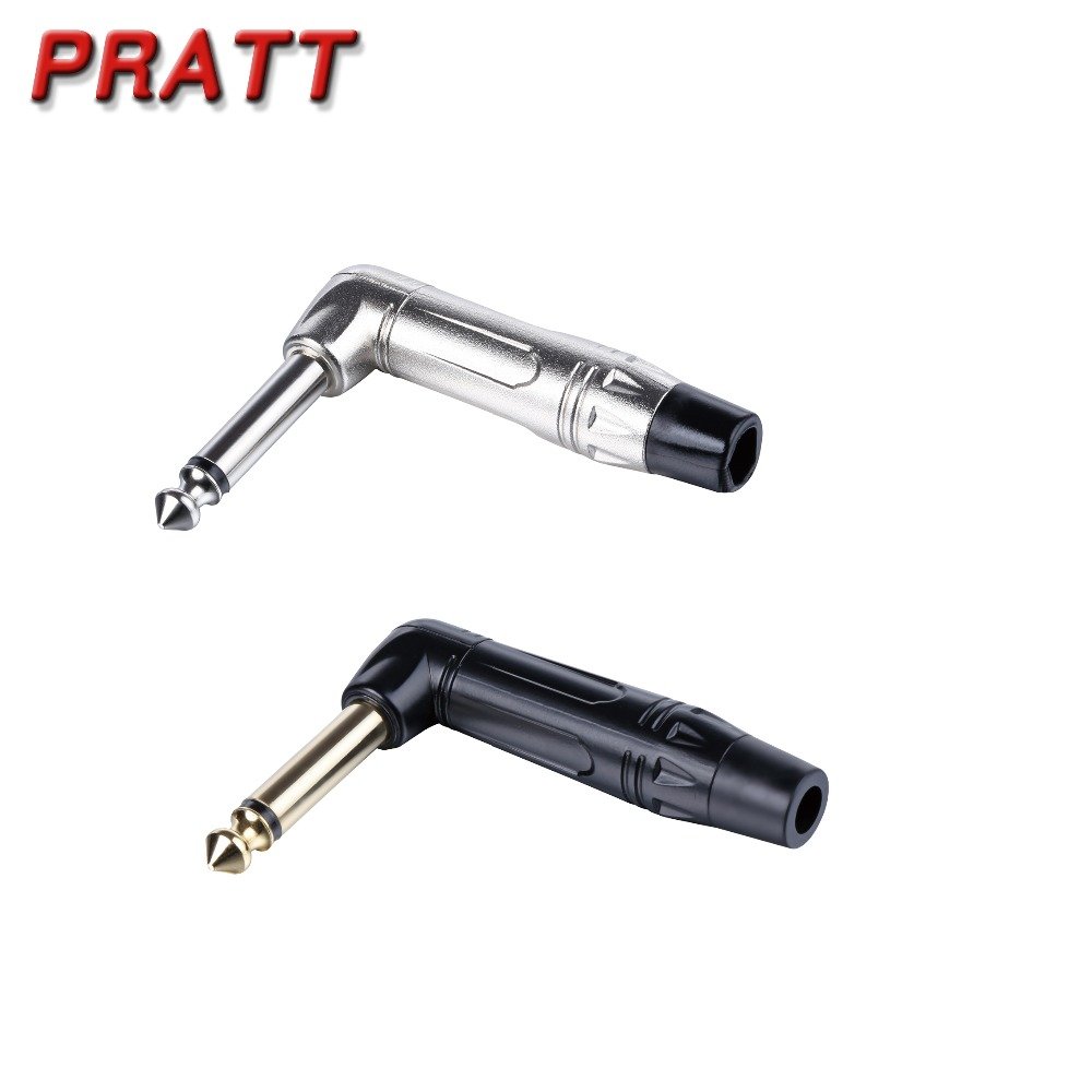 PRATT High Quality Right Angle 3.5mm Stereo Audio Jack Plug Connector Audio Plug