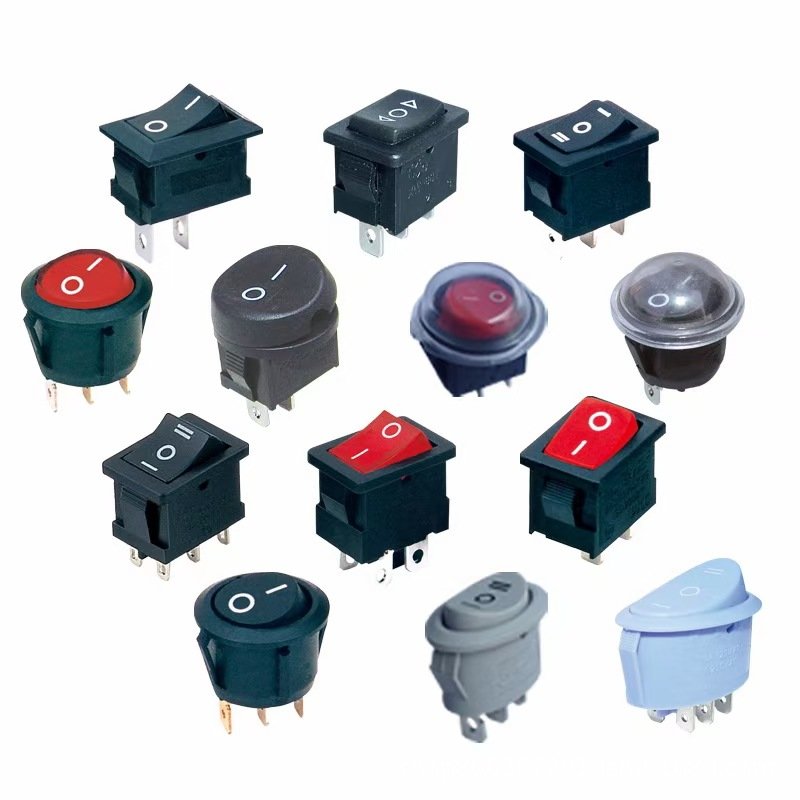 Customized KCD1-A Rocker Switch Black 2Pins ON-OFF 8A 250V AC 16A 125V AC RS606 Rocker Switches