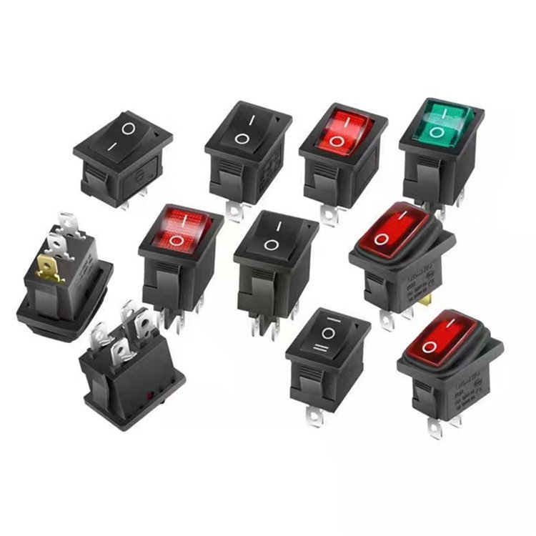 Customized KCD1-A Rocker Switch Black 2Pins ON-OFF 8A 250V AC 16A 125V AC RS606 Rocker Switches