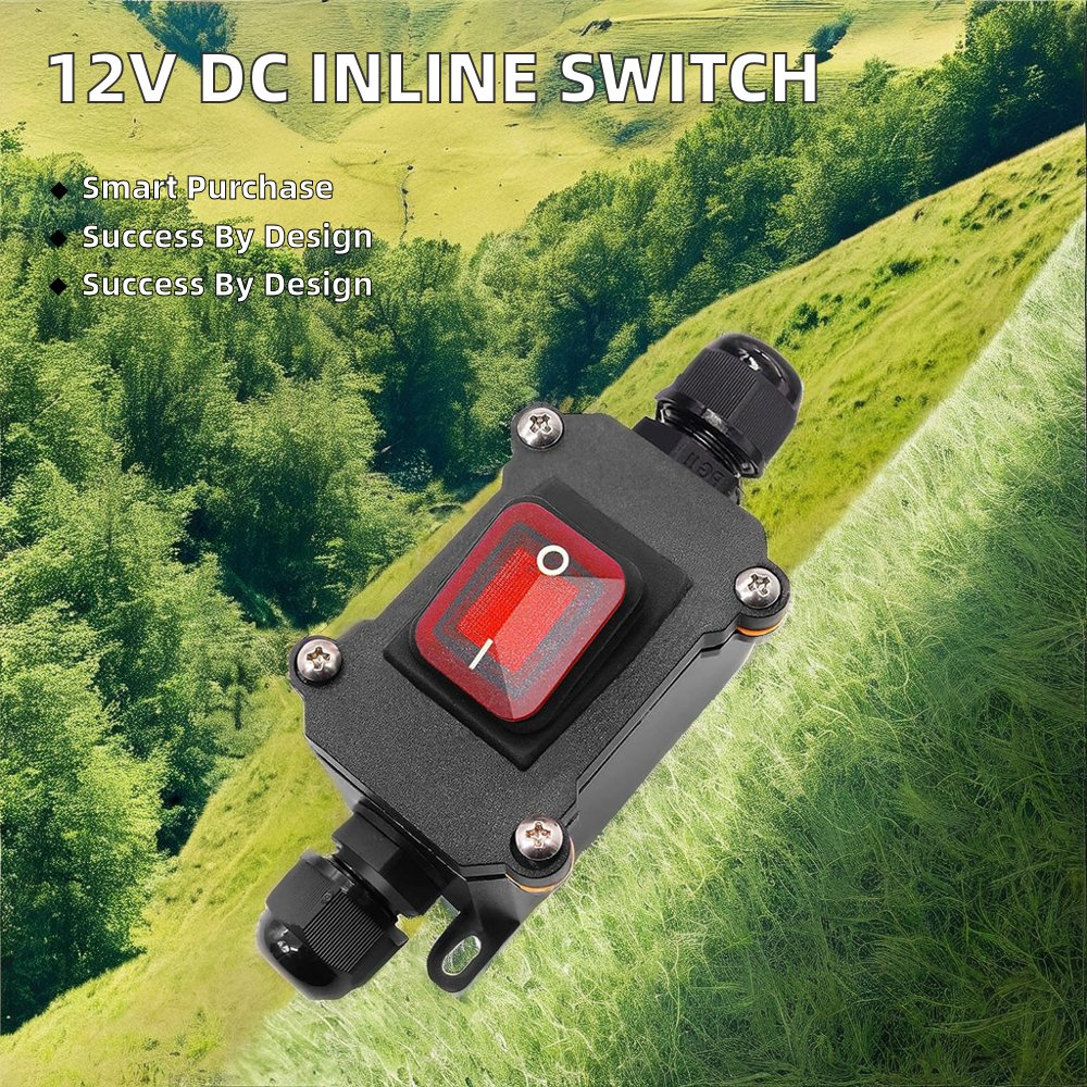 IP67 Waterproof Inline Cord Switch 4Pin 2 Position Outdoor Toggle Switch Rocker Button Two-Side Entry Auto Switches