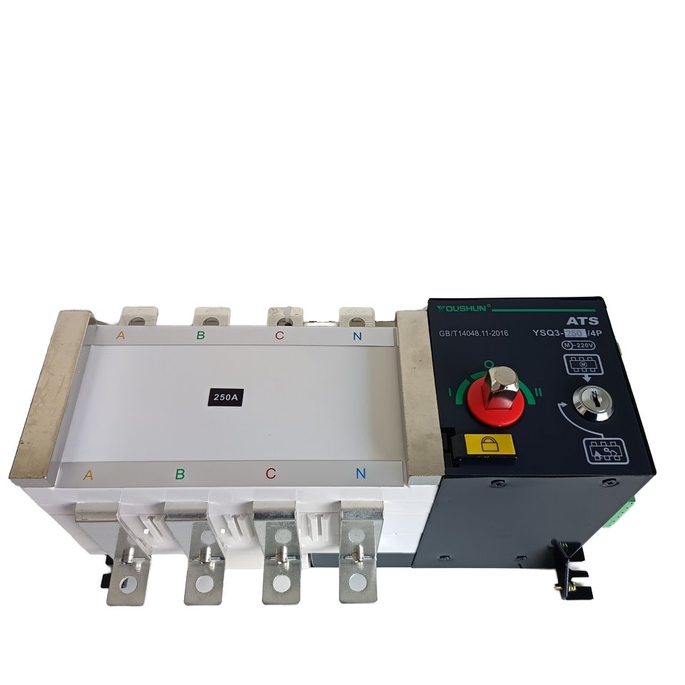 High Quality 4P 250A Automatic Transfer Switch (ATS) YSQ3 Series PC Type Auto Changeover Switch
