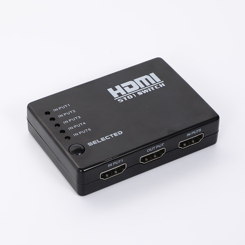 HDMI 4K Switcher with IR Remote Auto Switch for Game Room XBOX 5X1 Audio AV Matrix Switcher