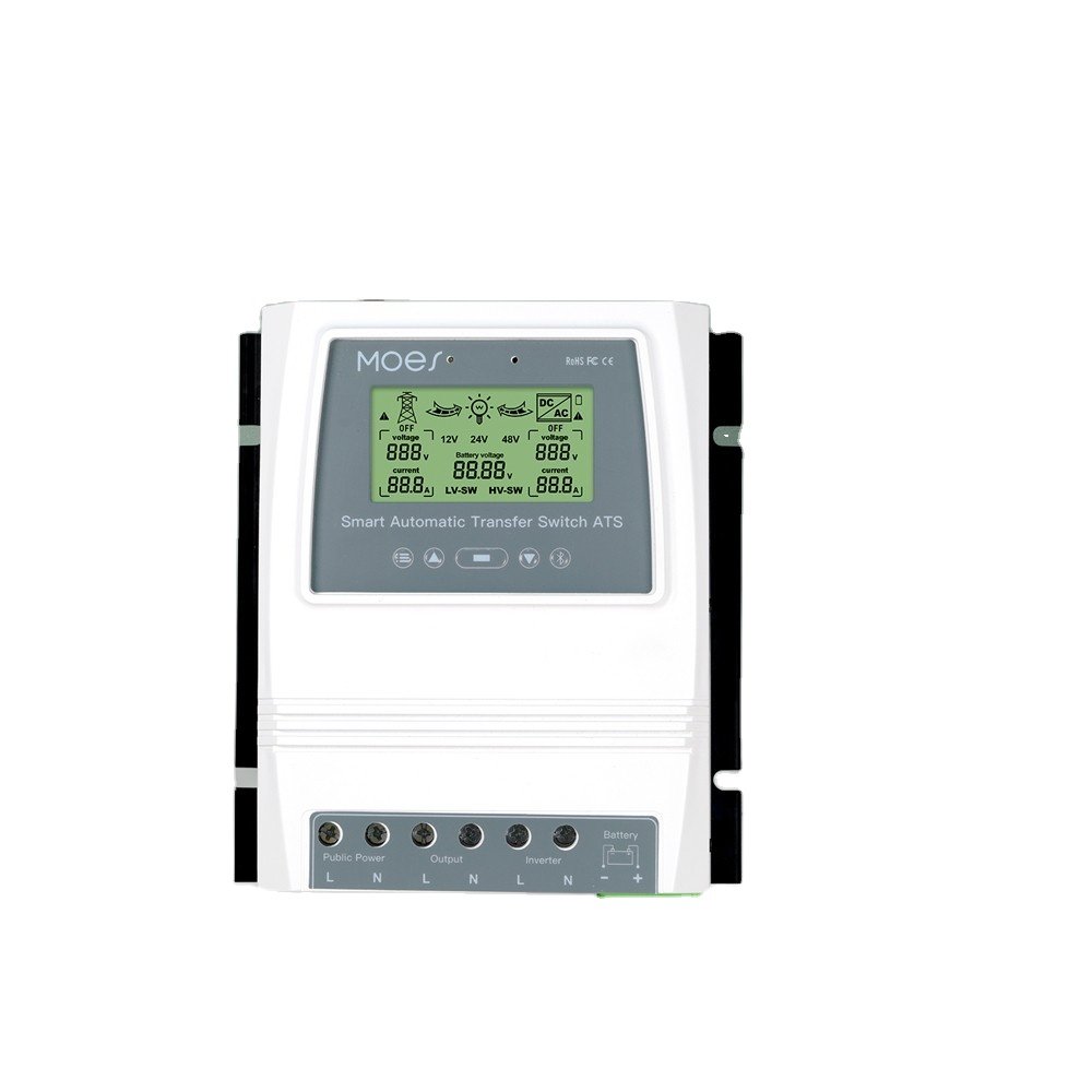 MOES Smart Blue- Tooth Dual Power Controller 80A 16KW Automatic Transfer Switch with Manual Switch Phone Control