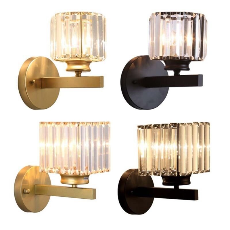 Crystal Wall Lamps for Living Room Hall Foyer Hotel Indoor Home Luxury Art Decor Modern Gold LED Sconce Lighting Fixtures