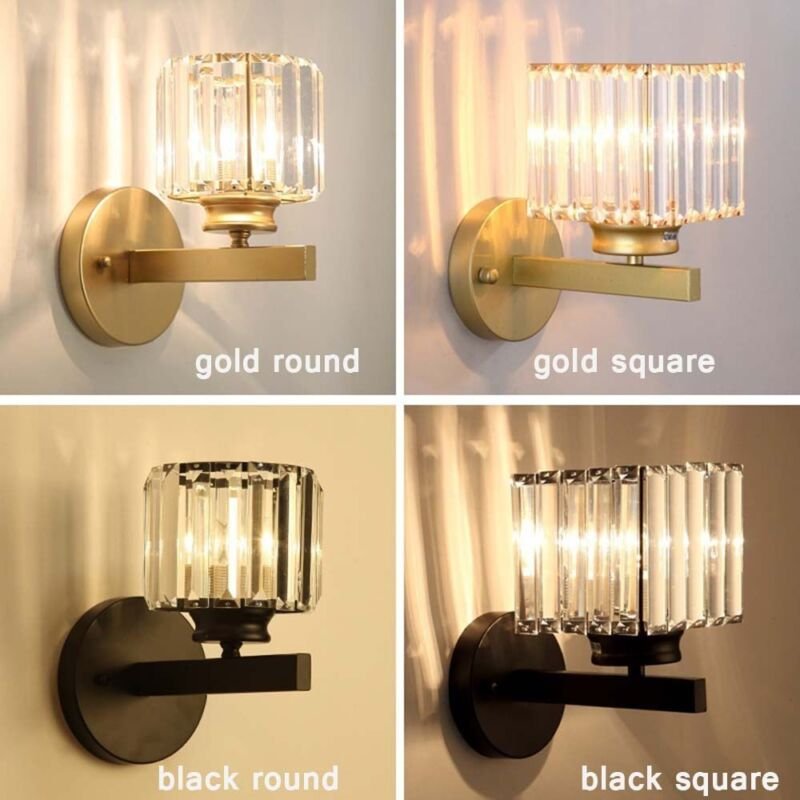 Crystal Wall Lamps for Living Room Hall Foyer Hotel Indoor Home Luxury Art Decor Modern Gold LED Sconce Lighting Fixtures