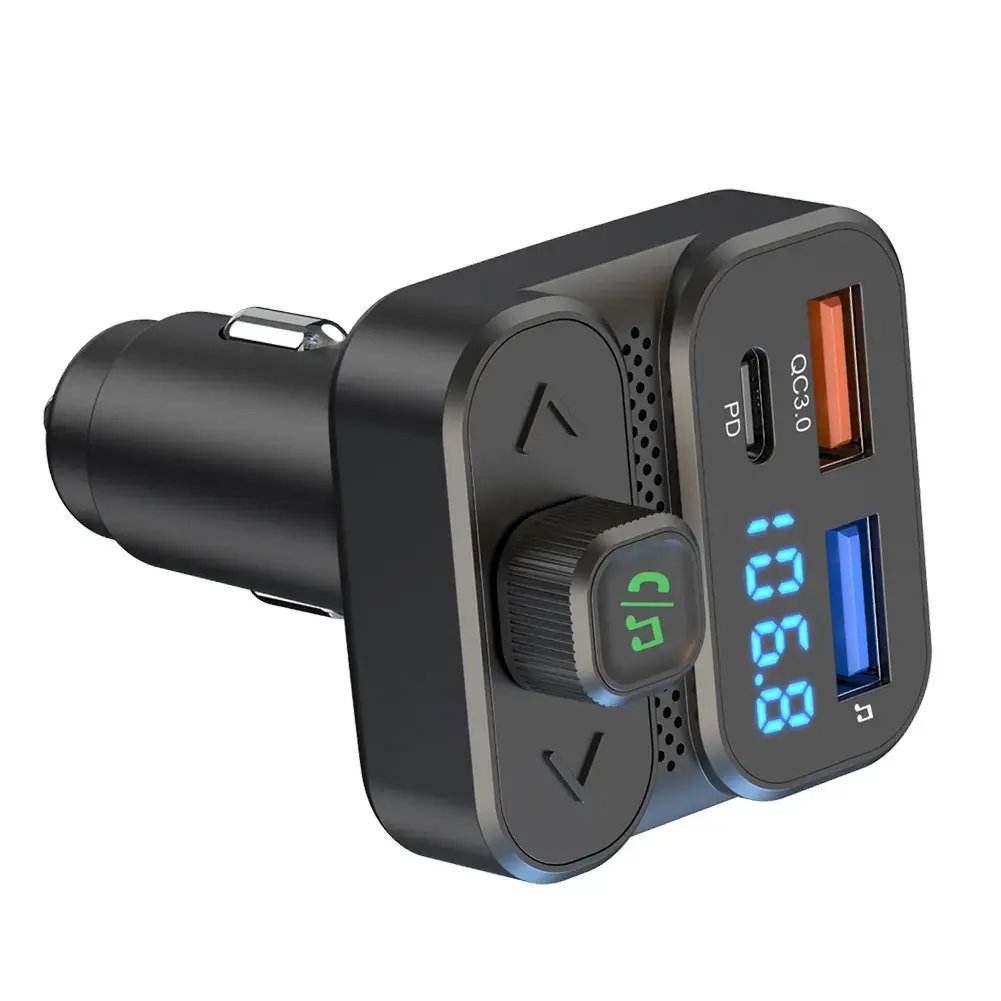 BC95 Car Adapter MP3 Audio Music Stereo Adapter Bluetooth FM Transmitter Fast Charging QC3.0 Charger Car Accessories DSP