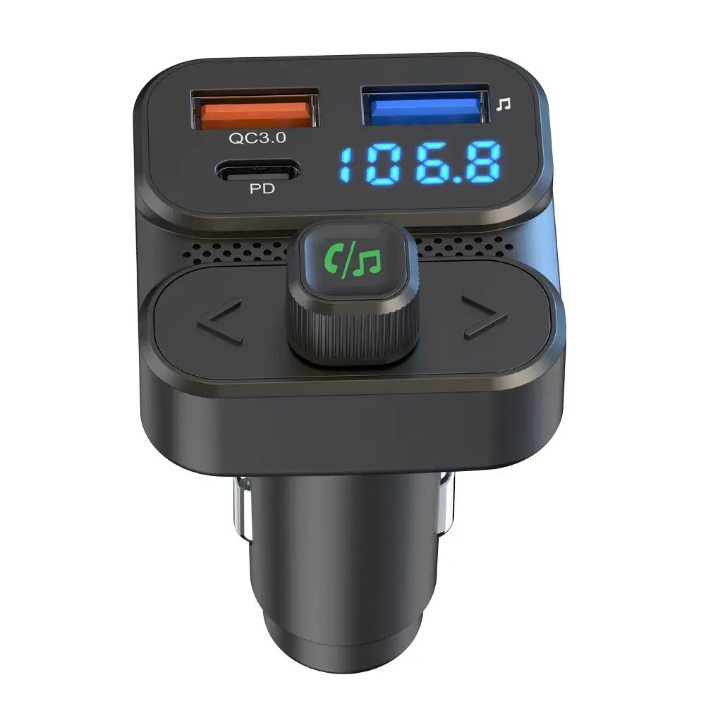 BC95 Car Adapter MP3 Audio Music Stereo Adapter Bluetooth FM Transmitter Fast Charging QC3.0 Charger Car Accessories DSP