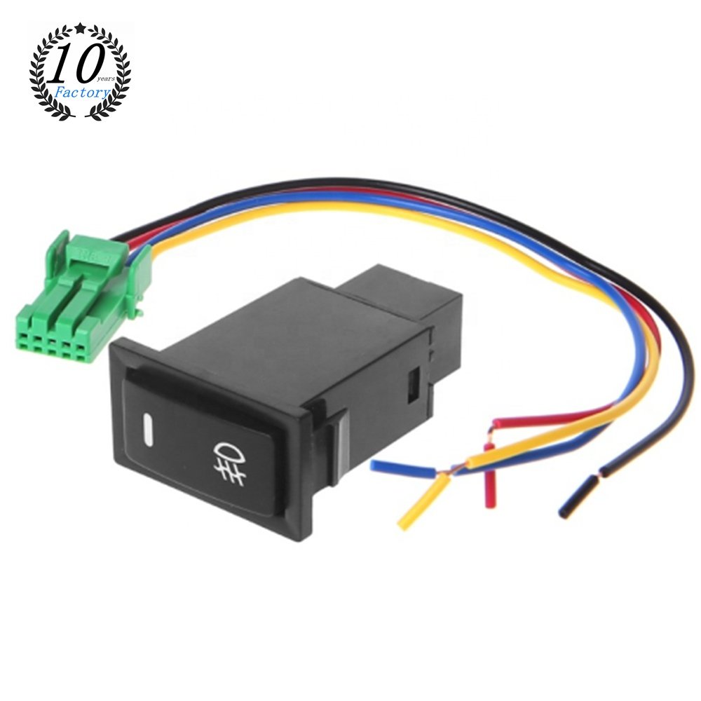 SKYEARTH on OFF Push Button Latching Dual LED Fog Light Switch With Connector Wire Kit