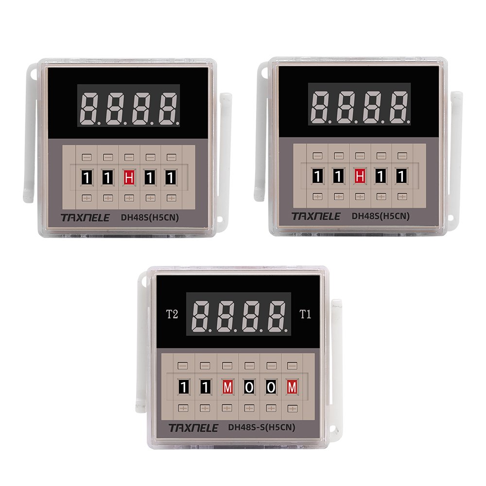 DH48S-2Z DH48S-1Z DH48S-S Digital LED Timer Time Relay Switch Power on Delay AC110V 220V DC 12V 24V With Relay Base DH48S