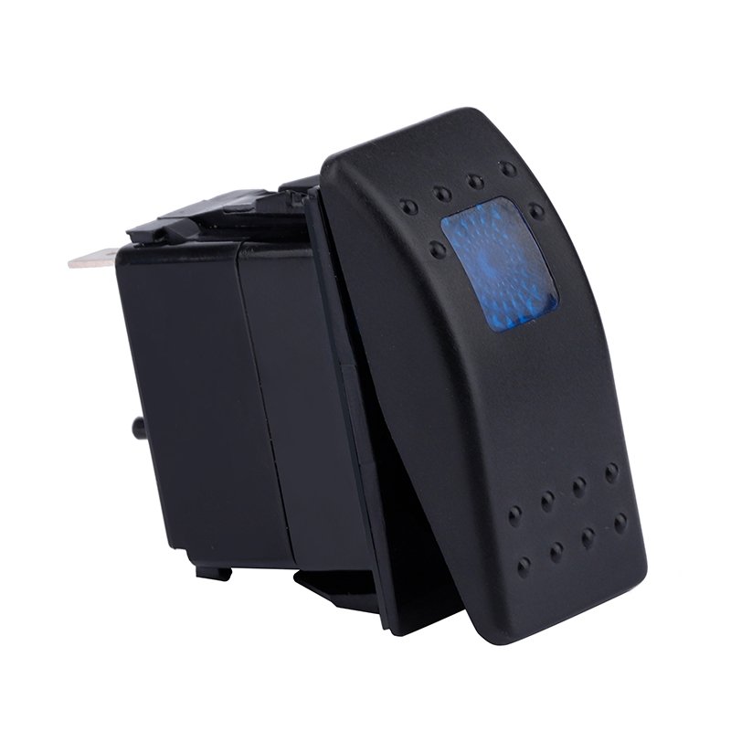 12V/24V Rocker Switch Auto Switches Universal On-Off Blue Red Lens LED Indicator Lamp Blade Single Pole Waterproof Rocker Switch
