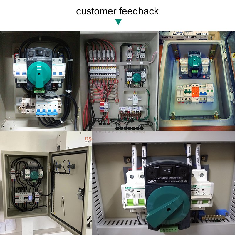 CSQ Home Use Auto Changeover Switch 63a ATSE Three Phase Automatic Transfer Switch AC220V 380V ATS for Home