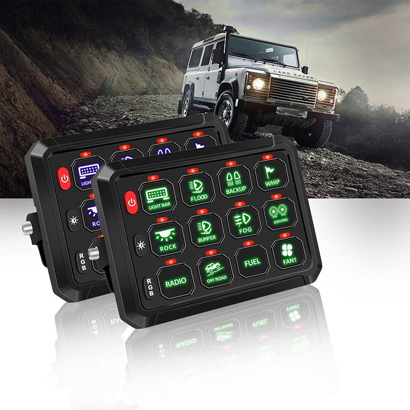 Custom Touch Switch Panel 12v Fascia Vehicle Rgb Led Switch Panel for Vehicle Truck
