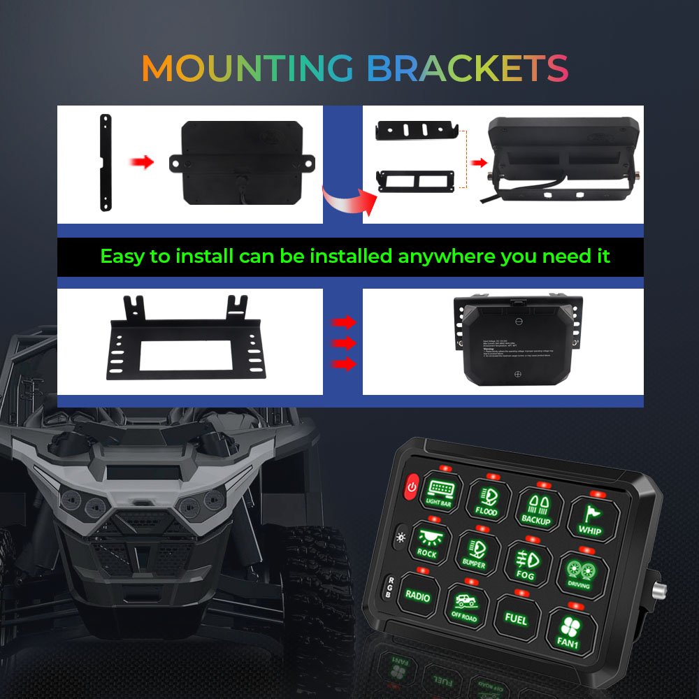 Custom Touch Switch Panel 12v Fascia Vehicle Rgb Led Switch Panel for Vehicle Truck