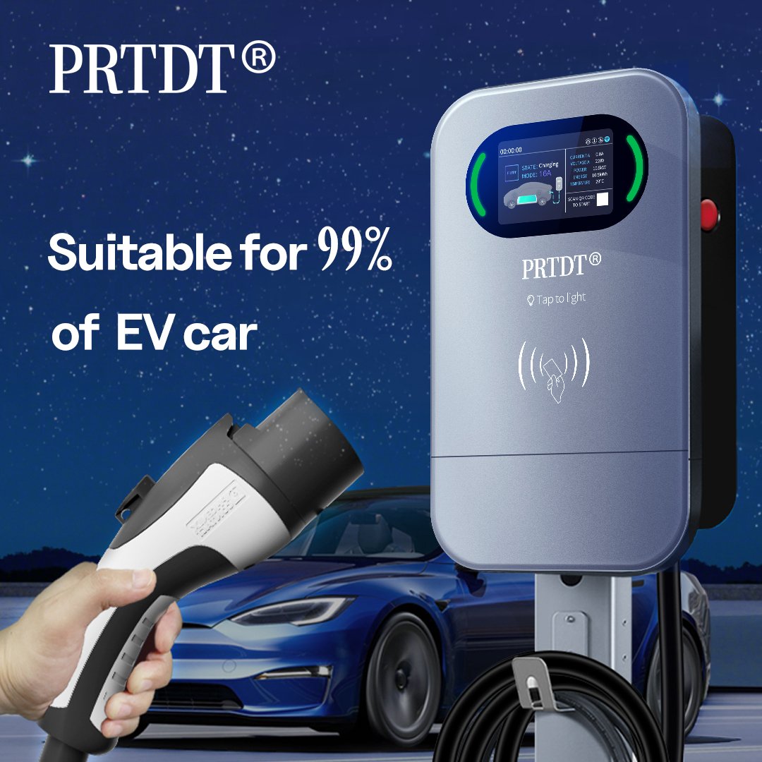 RUIVANDA Ocpp 1.6j 7kw Efficiency Single-Phase Ac Electric Vehicle Charging Pile Car Ev Charging Station Wallbox Ev Charger