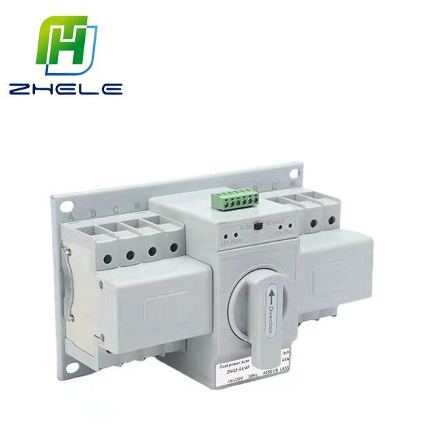 China Single Phase 2P 4p 63 Amp 400V Double Output Power Automatic Transfer Ats Auto Switch