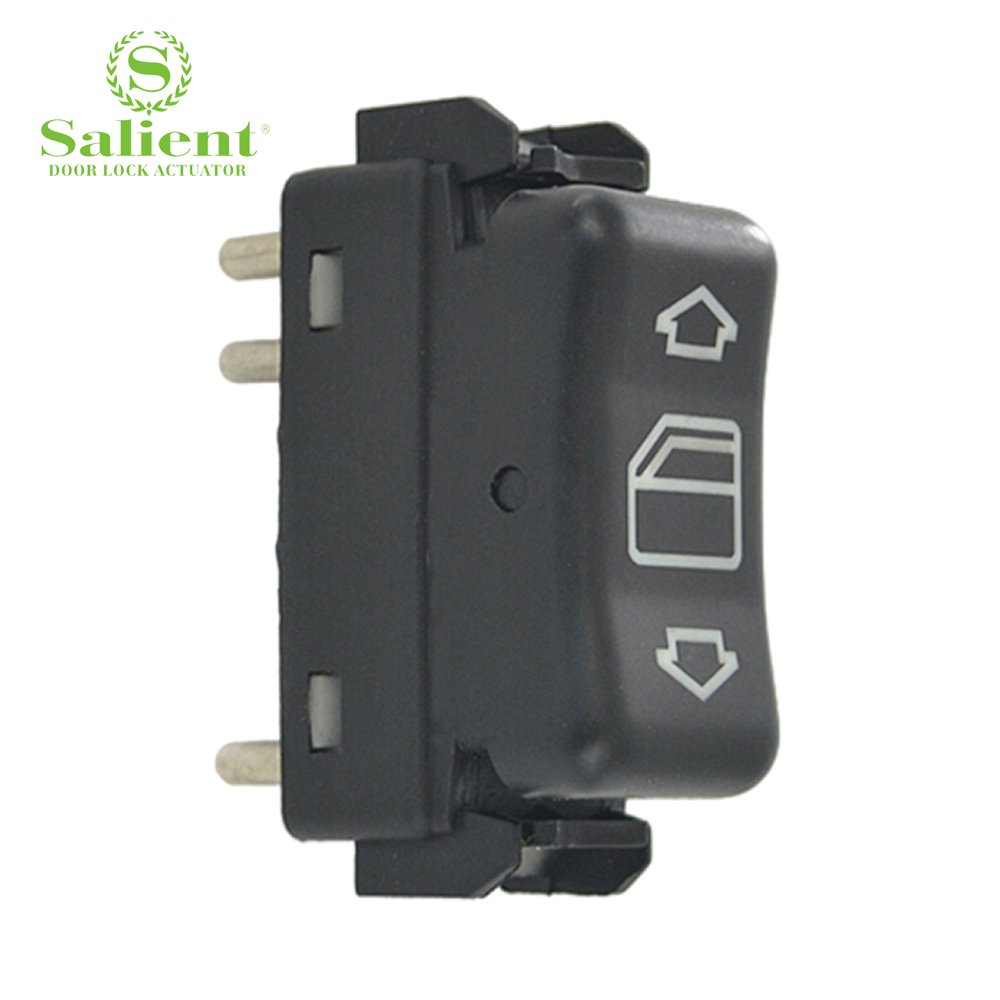 Electric Single Window Control Switch Button ABS Plastic 12 Zhejiang Black 5 Pcs - OE 1248208910 for Mercedes Benz E CLASS W124