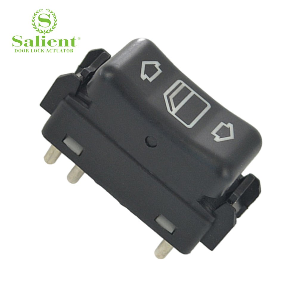 Electric Single Window Control Switch Button ABS Plastic 12 Zhejiang Black 5 Pcs - OE 1248208910 for Mercedes Benz E CLASS W124