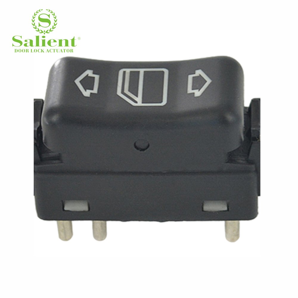 Electric Single Window Control Switch Button ABS Plastic 12 Zhejiang Black 5 Pcs - OE 1248208910 for Mercedes Benz E CLASS W124