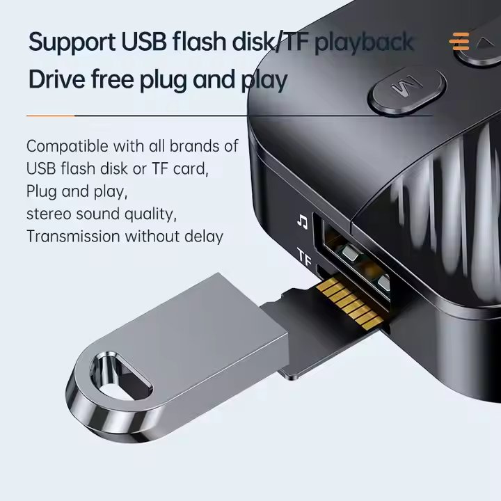 C68 2-in-1 Wireless Bluetooth Audio Transmitter Receiver for 3.5mm Aux Jacks for TV/Gym Equipment