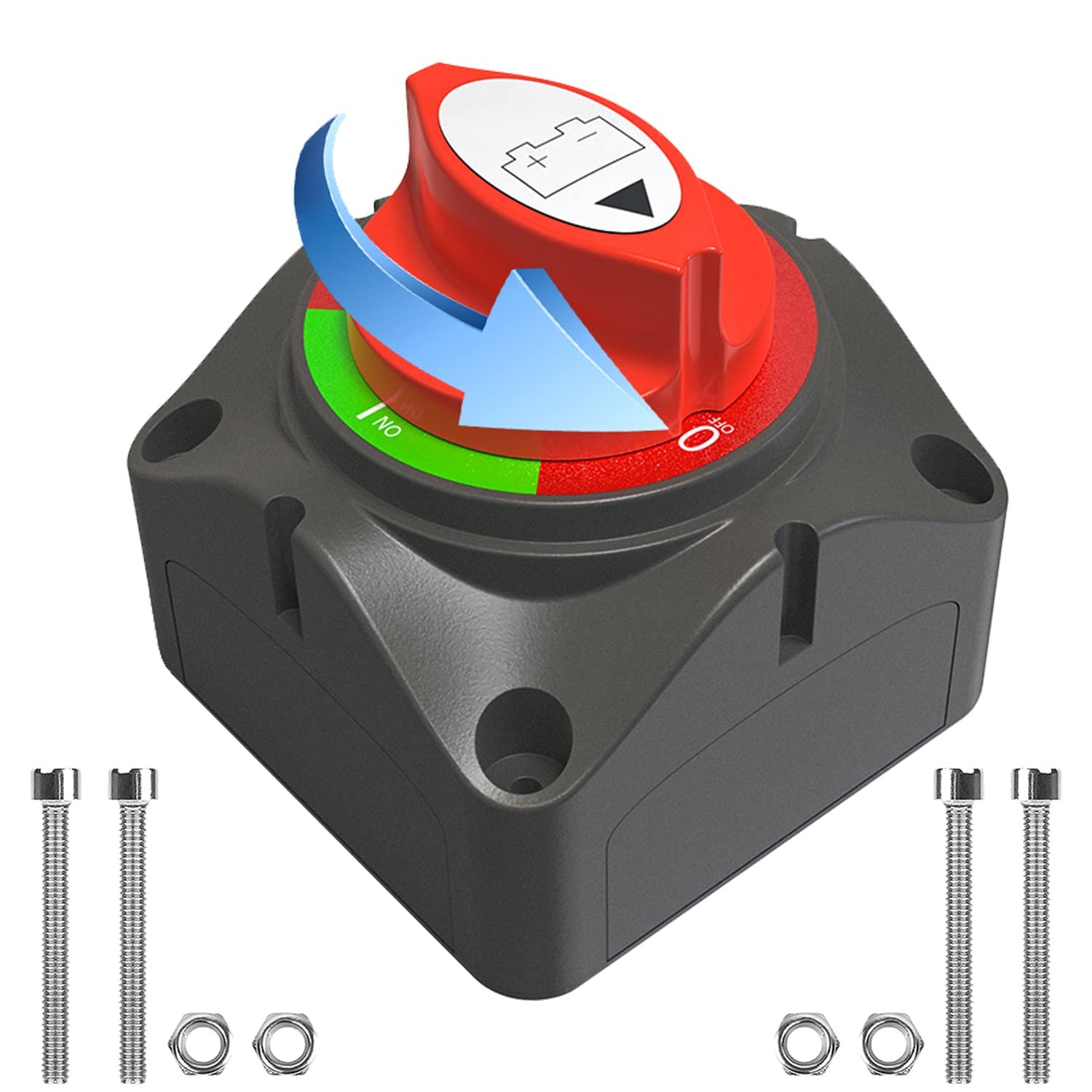 Battery Disconnect Switch 12V Master,12V-48V Battery Shut Off Switch 275Amps High Current