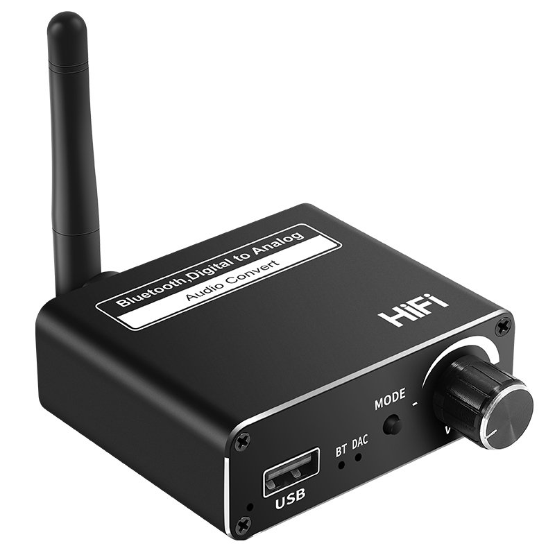 D18 HIFI Computer Laptop Audio Data Receiver Bluetooth 5.0 Audio Receiver 3.5mm Jack Type-C USB PC TV Adapter DAC Converter