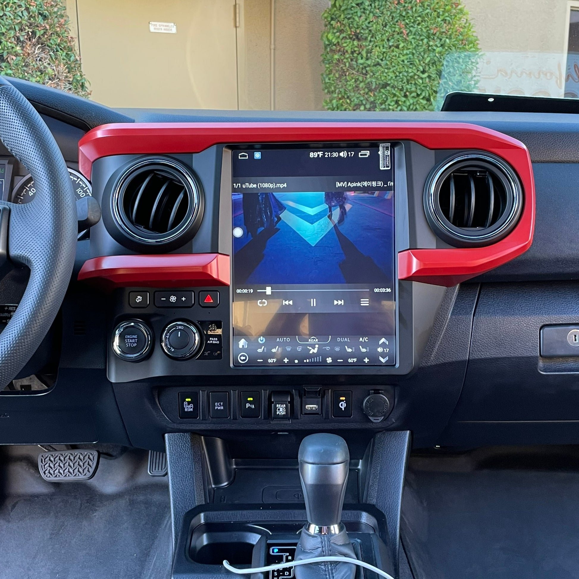 Head Unit Upgrade Stereo Carplay Android Radio for Tesla Style Toyota Tacoma 2017 2021 2022 Dash Kit Touch Screen GPS Navi