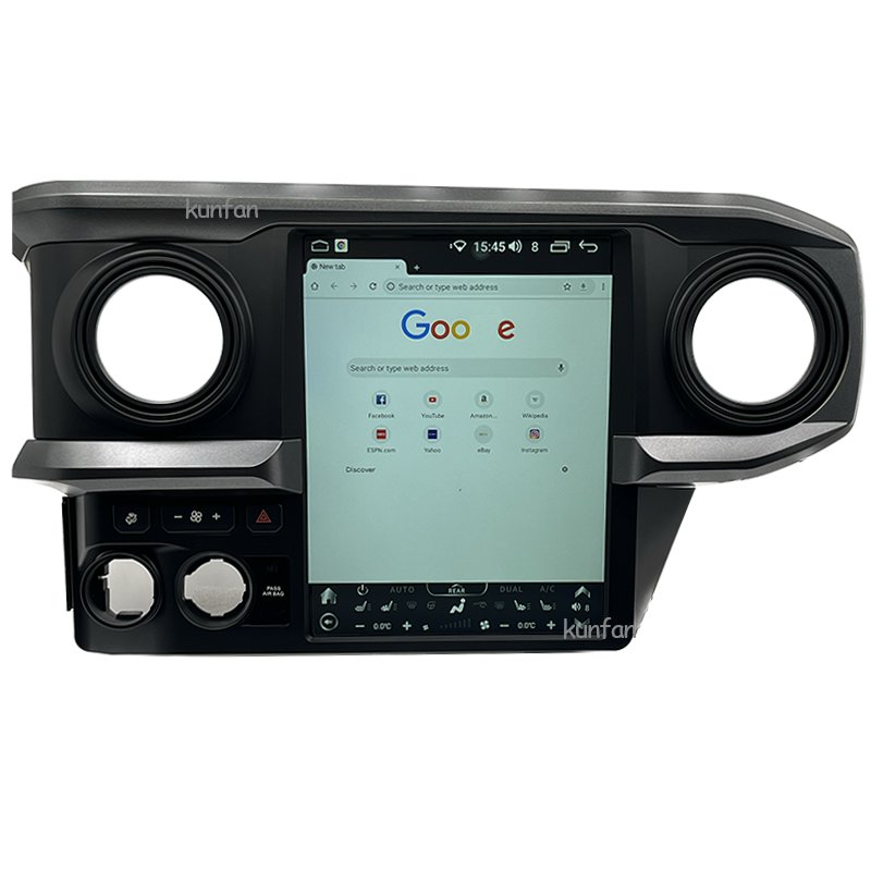 Head Unit Upgrade Stereo Carplay Android Radio for Tesla Style Toyota Tacoma 2017 2021 2022 Dash Kit Touch Screen GPS Navi