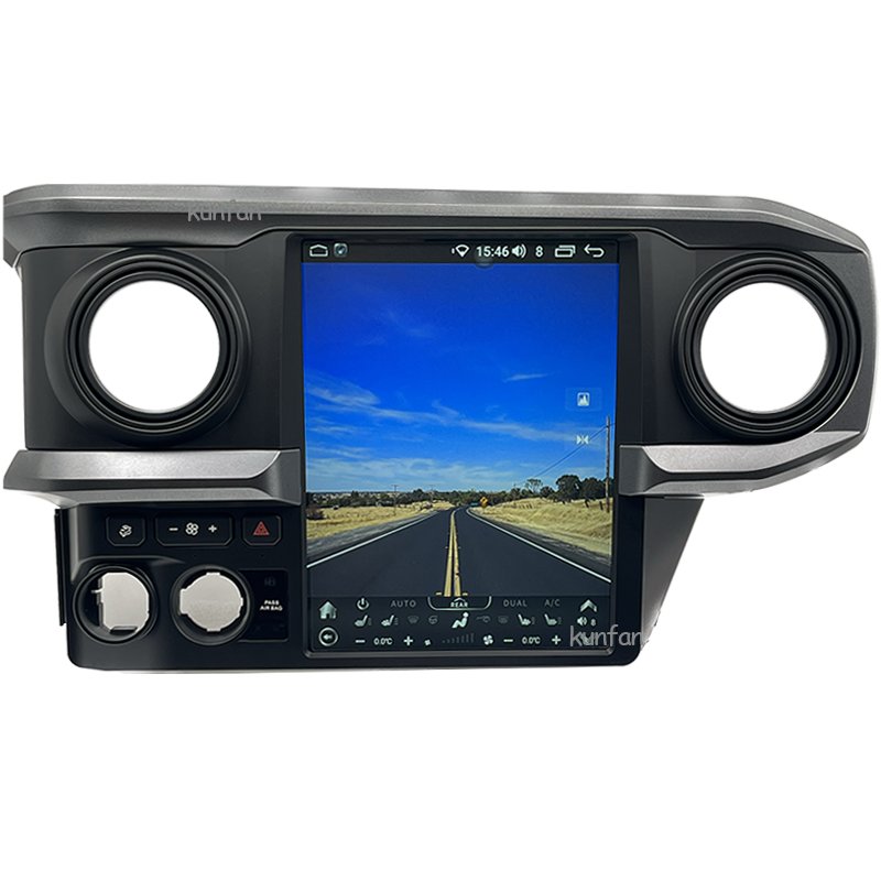 Head Unit Upgrade Stereo Carplay Android Radio for Tesla Style Toyota Tacoma 2017 2021 2022 Dash Kit Touch Screen GPS Navi