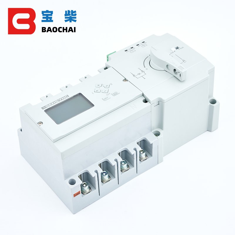Baochai 2P 3P 4P 63A 100A Dual Power Electrical ATS Dc Automatic Transfer Switch Auto Change Over Switches 220V 380V