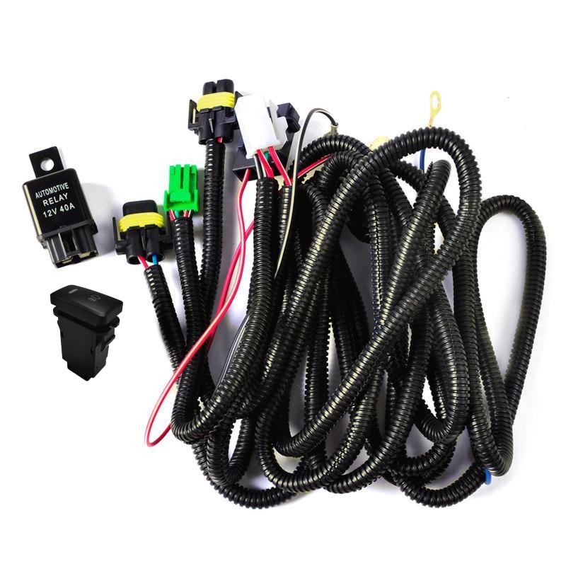 LED Fog Lamp Switch With Wiring Harness Retrofit Fog Light Switch for Toyota Hilux Vigo Revo