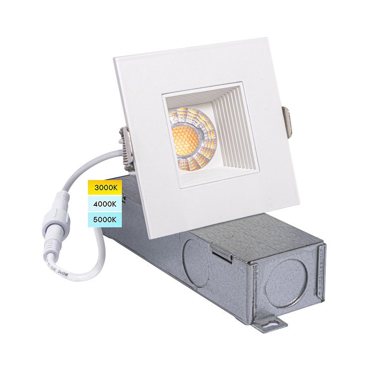 2 Inch 8W LED Recessed Lighting with Driver Box, Dimmable Baffle Trim Canless Downlight, Anti-Glare, 3CCT,,ETL for Apartment
